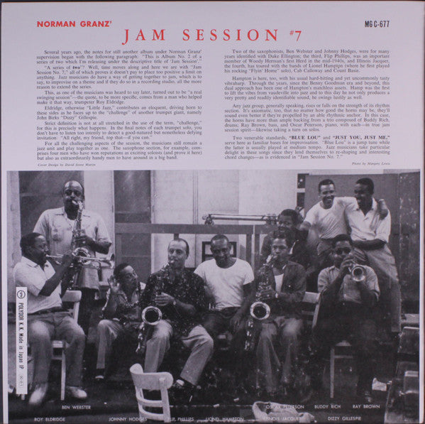 Various - Norman Granz' Jam Session #7 (Vinyl, LP, Album, Limited Edition, Reissue, Mono) Near Mint (NM or M-) / Very Good Plus (VG+)