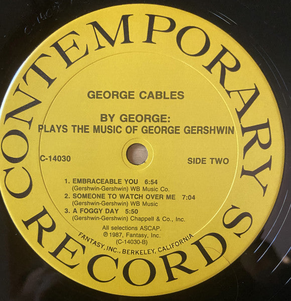 George Cables - By George: George Cables Plays The Music Of George Gershwin (Vinyl, LP, Album) Very Good (VG) / Good (G)