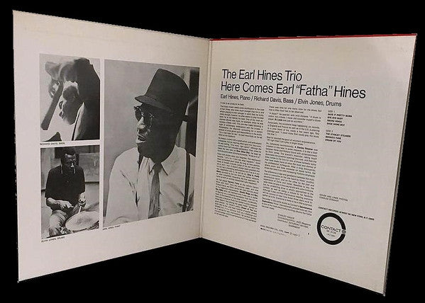 The Earl Hines Trio - Here Comes Earl "Fatha" Hines (Vinyl, LP, Album, Reissue, Stereo) Very Good Plus (VG+) / Very Good Plus (VG+)