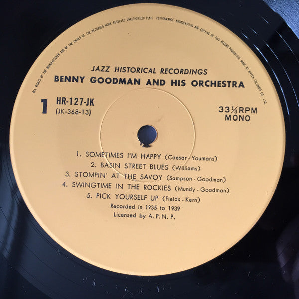 Benny Goodman And His Orchestra - Jazz Historical Recordings (Vinyl, LP, Compilation, Mono) Very Good Plus (VG+) / Very Good (VG)