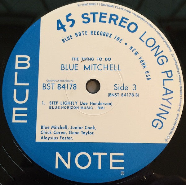 Blue Mitchell - The Thing To Do (2xVinyl, 12", 45 RPM, Album, Limited Edition, Numbered, Reissue, Remastered, Stereo) Very Good Plus (VG+) / Near Mint (NM or M-)