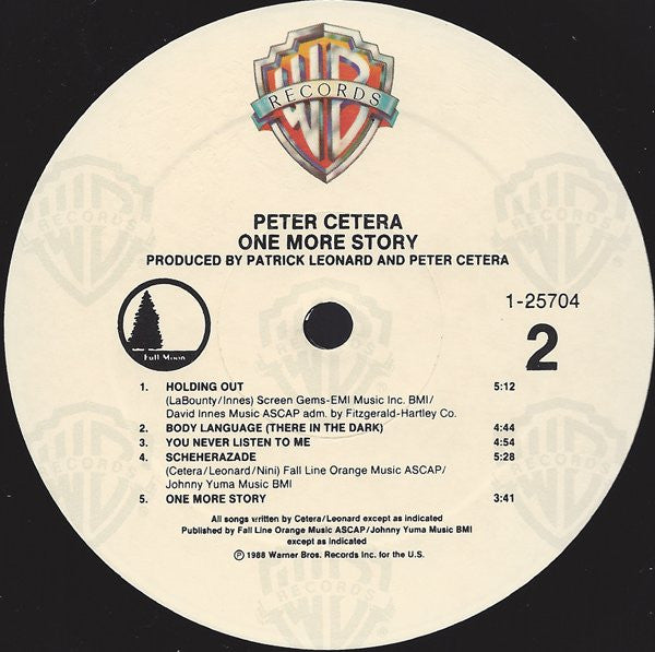 Peter Cetera - One More Story (Vinyl, LP, Album) Very Good (VG) / Very Good Plus (VG+)