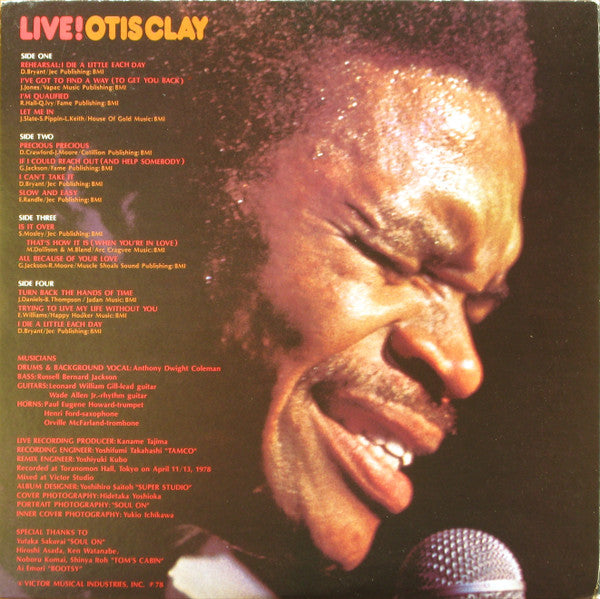 Otis Clay - Live! Otis Clay (2xVinyl, LP, Album) Very Good Plus (VG+) / Very Good Plus (VG+)