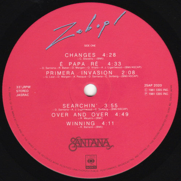 Santana - Zebop! (Vinyl, LP, Album)