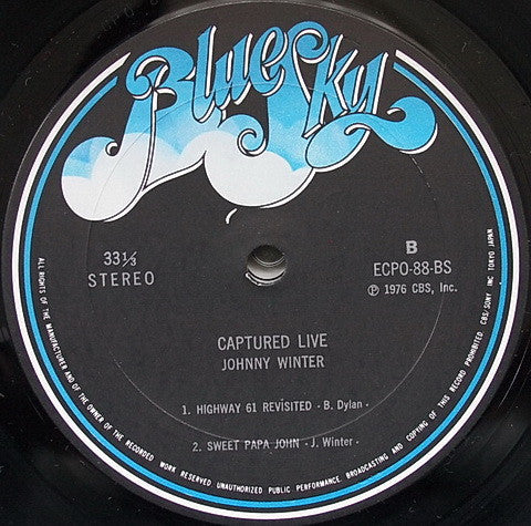 Johnny Winter - Captured Live! (Vinyl, LP, Album) Very Good (VG) / Very Good (VG)