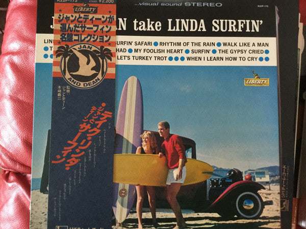 Jan & Dean - Jan & Dean Take Linda Surfin' (Vinyl, LP, Album, Reissue, Stereo) Very Good Plus (VG+) / Good Plus (G+)