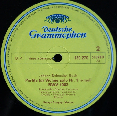 Johann Sebastian Bach - 6 Sonaten Und Partiten Für Violine Solo BWV 1001-1006 (3xVinyl, Box Set, LP, Repress, Stereo) Near Mint (NM or M-) / Good Plus (G+)