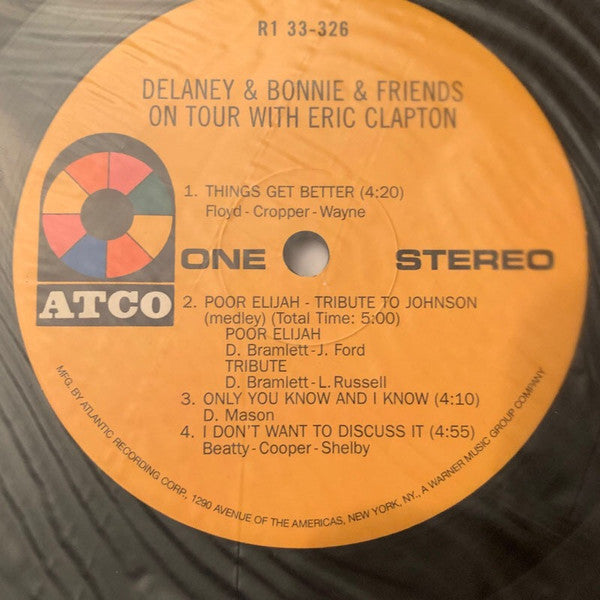 Delaney & Bonnie & Friends - On Tour (Vinyl, LP, Album, Reissue) Very Good (VG) / Very Good Plus (VG+)