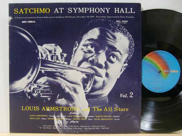 Louis Armstrong And His All-Stars - Satchmo At Symphony Hall Vol.2 (Vinyl, LP, Album, Reissue, Mono) Very Good Plus (VG+) / Very Good Plus (VG+)