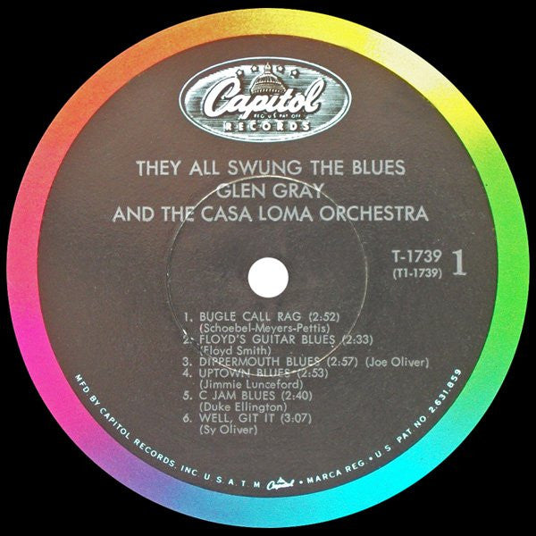 Glen Gray & The Casa Loma Orchestra - They All Swung The Blues (Sounds Of The Great Bands - Vol. 5) (Vinyl, LP, Album, Mono) Very Good (VG) / Good Plus (G+)