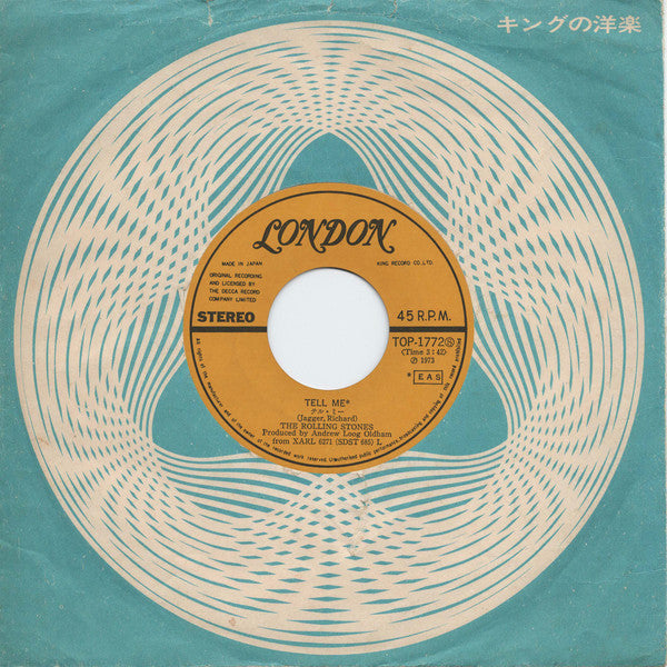 The Rolling Stones - Tell Me (Vinyl, 7", Single, 45 RPM) Very Good (VG) / Very Good (VG)