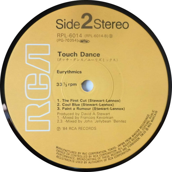 Eurythmics - Touch Dance (Vinyl, LP, Album, Stereo) Very Good (VG) / Very Good (VG)