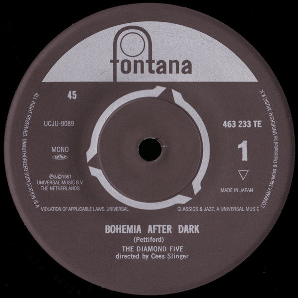 The Diamond Five - Bohemia After Dark (Vinyl, 7", EP, Remastered, Reissue, Limited Edition, Mono) Very Good Plus (VG+) / Near Mint (NM or M-)