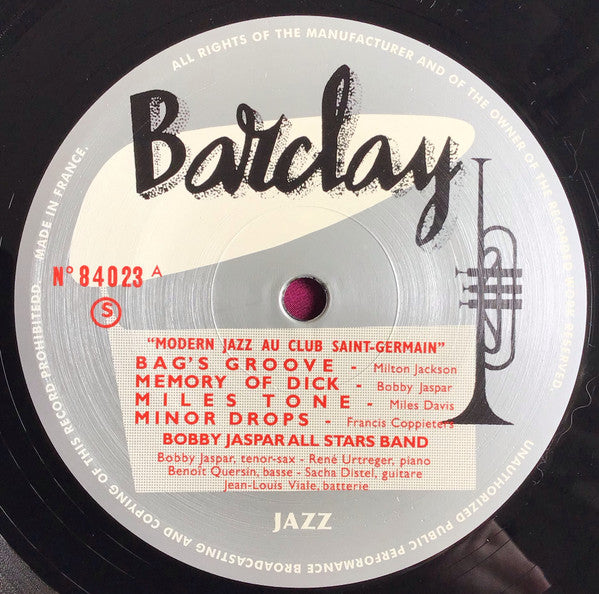 Bobby Jaspar - Modern Jazz Au Club Saint Germain (Vinyl, LP, Album, Limited Edition, Reissue, Remastered, Mono) Mint (M) / Mint (M)