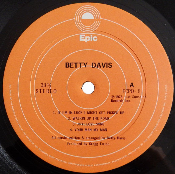 Betty Davis - Betty Davis (Vinyl, LP, Album) Near Mint (NM or M-) / Very Good Plus (VG+)