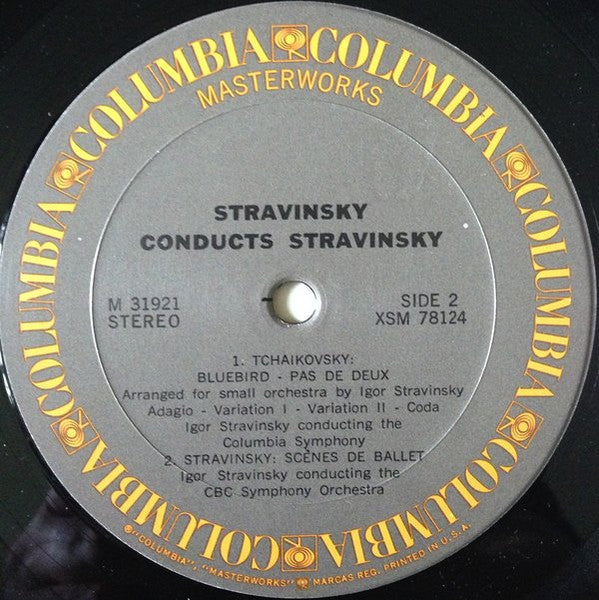Igor Stravinsky - Stravinsky Conducts Stravinsky: Jeu De Cartes (A Card Game) • Scènes De Ballet • Bluebird-Pas De Deux (Vinyl, LP, Album, Reissue, Stereo) Very Good (VG) / Fair (F)
