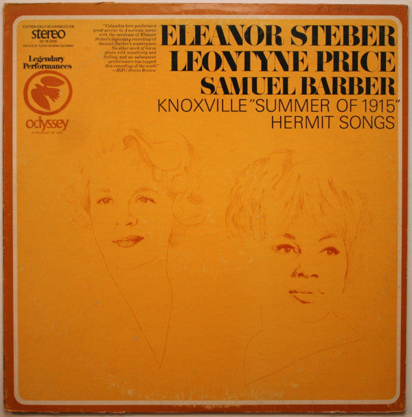Samuel Barber - Knoxville "Summer Of 1915" / Hermit Songs (Vinyl, LP, Compilation, Stereo) Very Good (VG) / Very Good (VG)
