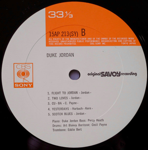 Duke Jordan - Duke Jordan (Vinyl, LP, Album, Reissue, Mono)