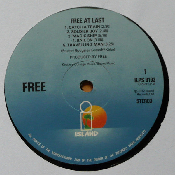 Free - Free At Last (Vinyl, LP, Album, Reissue, Stereo) Very Good Plus (VG+) / Good Plus (G+)