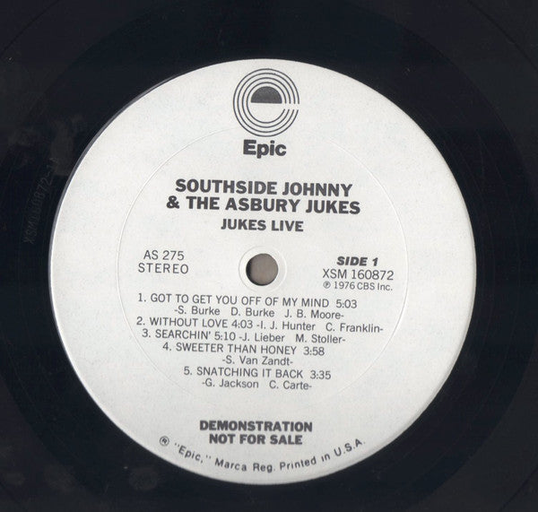 Southside Johnny & The Asbury Jukes - Jukes Live At The Bottom Line (Vinyl, LP, Album, Promo, Stereo) Very Good (VG) / Good Plus (G+)