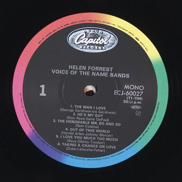 Helen Forrest - Voice Of The Name Bands (Vinyl, LP, Album, Mono, Reissue) Very Good Plus (VG+) / Very Good Plus (VG+)