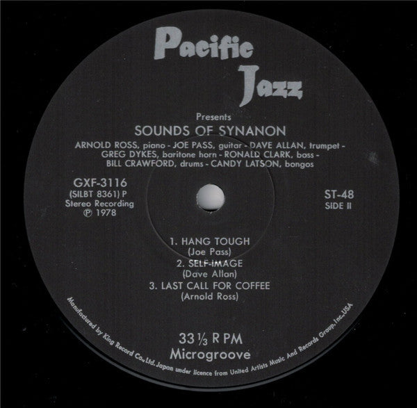 Joe Pass - Sounds Of Synanon (Vinyl, LP, Album, Limited Edition, Reissue, Stereo) Very Good Plus (VG+) / Very Good (VG)