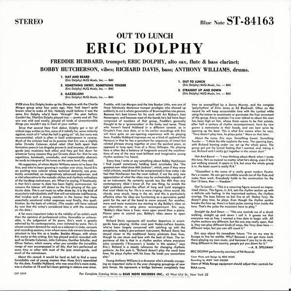 Eric Dolphy - Out To Lunch! = アウト・トゥ・ランチ (Vinyl, LP, Album, Limited...