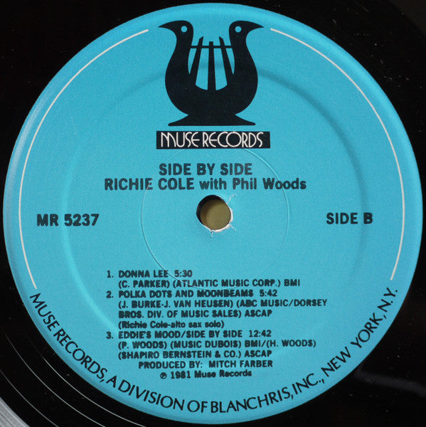 Richie Cole - Side By Side (Vinyl, LP, Album) Very Good (VG) / Good Plus (G+)