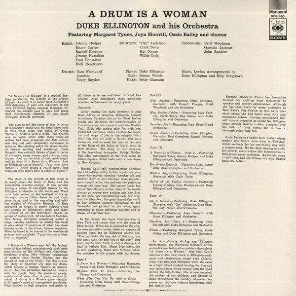 Duke Ellington And His Orchestra - A Drum Is A Woman (Vinyl, LP, Album, Reissue, Mono) Very Good (VG) / Good Plus (G+)