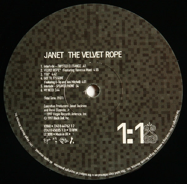Janet Jackson - The Velvet Rope (Vinyl, LP, Album)
