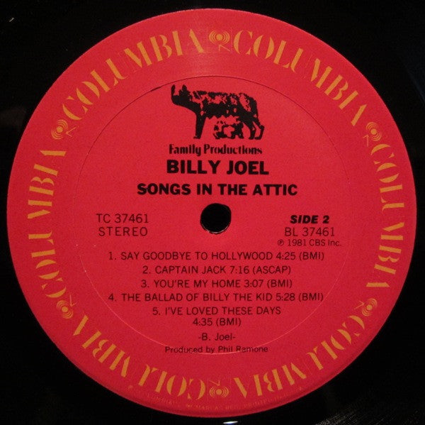 Billy Joel - Songs In The Attic (Vinyl, LP, Album, Reissue) Very Good (VG) / Very Good (VG)