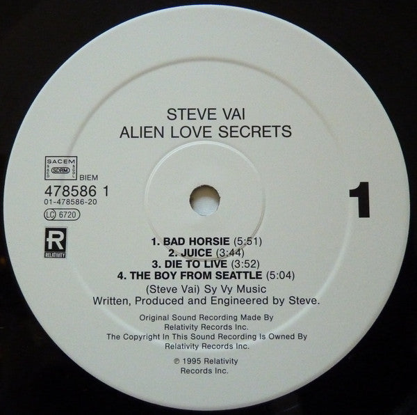 Steve Vai - Alien Love Secrets (Vinyl, LP, Album) Near Mint (NM or M-) / Very Good Plus (VG+)