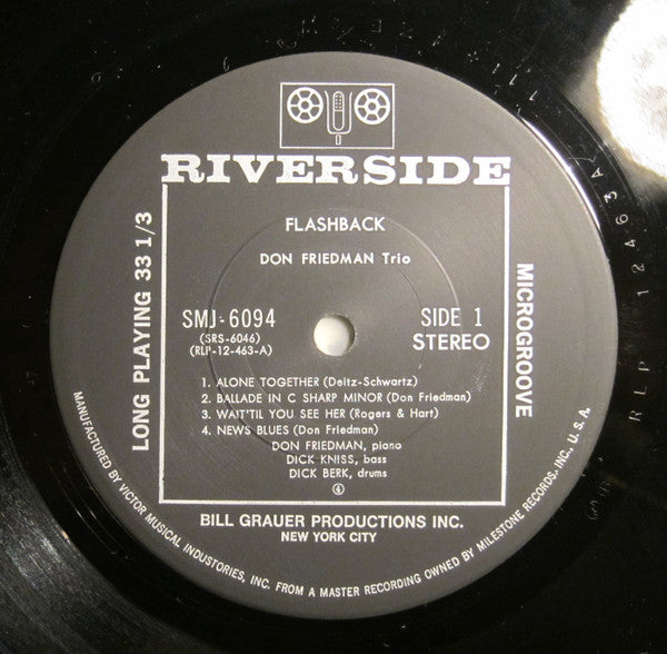 Don Friedman Trio - Flashback (Vinyl, LP, Album, Reissue, Stereo) Near Mint (NM or M-) / Very Good Plus (VG+)