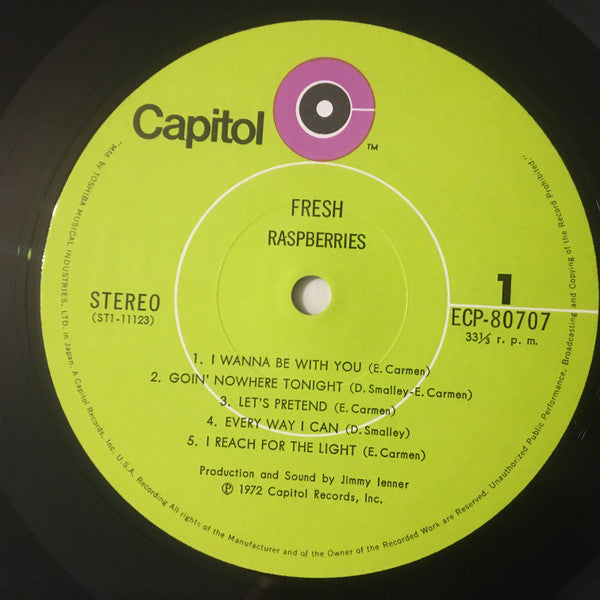 Raspberries - Fresh (Vinyl, LP, Album, Stereo) Very Good Plus (VG+) / Very Good Plus (VG+)