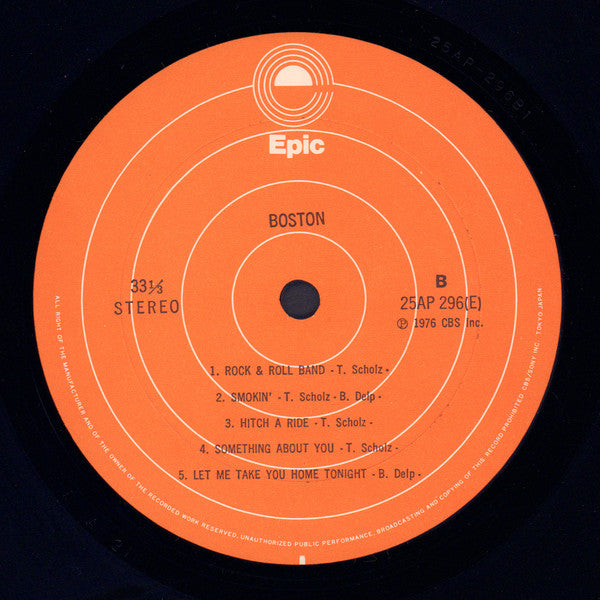 Boston - Boston (Vinyl, LP, Album, Stereo) Very Good Plus (VG+) / Good Plus (G+)