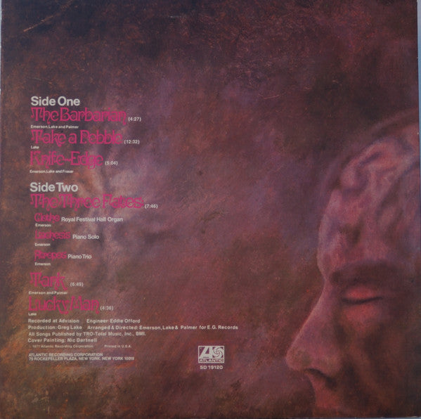 Emerson, Lake & Palmer - Emerson Lake & Palmer (Vinyl, LP, Album, Reissue) Good Plus (G+) / Very Good (VG)