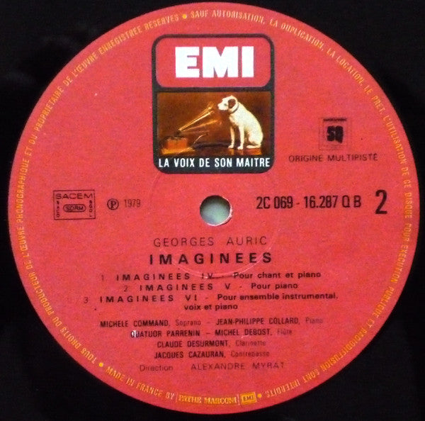 Georges Auric - Imaginées (Vinyl, LP, Album, Quadraphonic) Very Good Plus (VG+) / Very Good Plus (VG+)
