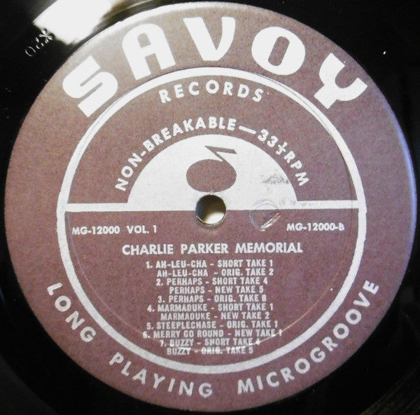 Charlie Parker - Charlie Parker Memorial (Vinyl, LP, Album, Reissue, Remastered, Stereo) Very Good Plus (VG+) / Very Good Plus (VG+)