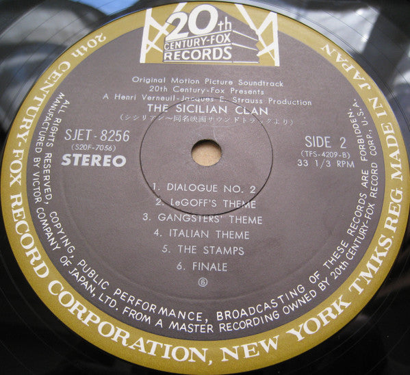 Ennio Morricone - シシリアン = The Sicilian Clan (Original Motion Picture Soundtrack) (Vinyl, LP, Album) Very Good Plus (VG+) / Good Plus (G+)