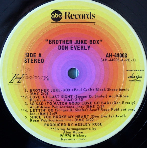 Don Everly - Brother Jukebox (Vinyl, LP, Album, Stereo) Very Good Plus (VG+) / Very Good (VG)