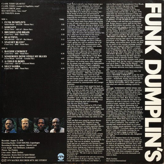 Clark Terry Quartet - Funk Dumplin's (Vinyl, LP, Album) Good Plus (G+) / Good Plus (G+)