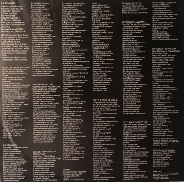 Billy Joel - The Stranger (Vinyl, LP, Album, Reissue)
