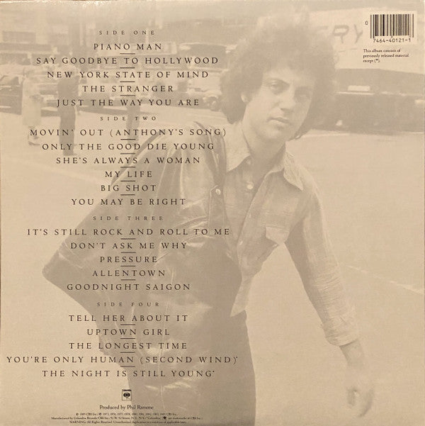 Billy Joel - Greatest Hits Volume I & Volume II (2xVinyl, LP, Compilation, Stereo) Very Good Plus (VG+) / Very Good Plus (VG+)