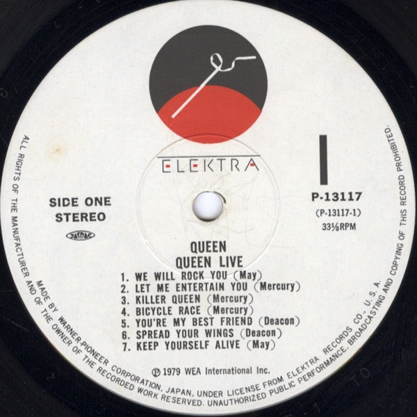 Queen - Live (Vinyl, LP, Album) Near Mint (NM or M-) / Very Good Plus (VG+)