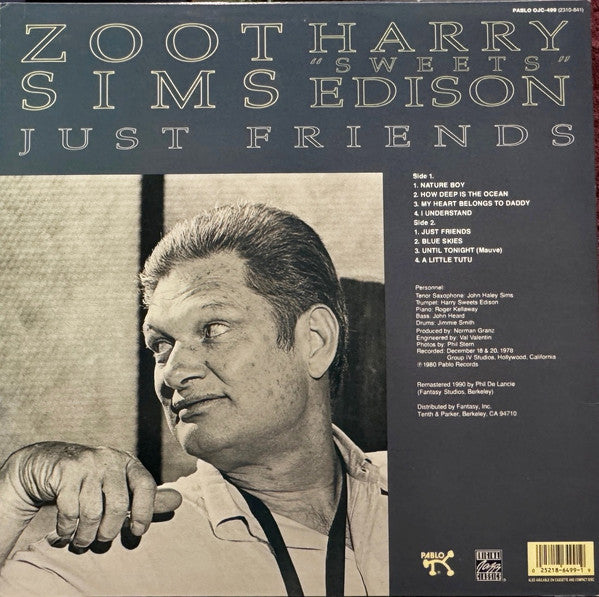 Zoot Sims - Just Friends (Vinyl, LP, Album, Reissue, Remastered, Stereo) Very Good Plus (VG+) / Very Good (VG)