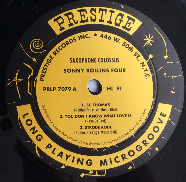 Sonny Rollins - Saxophone Colossus (Vinyl, LP, Album, Reissue, Mono) Very Good Plus (VG+) / Very Good Plus (VG+)