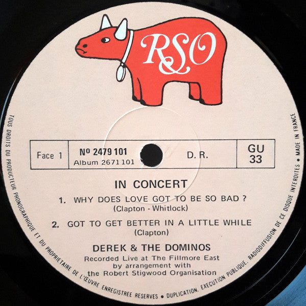 Derek & The Dominos - In Concert (2xVinyl, LP, Album) Very Good Plus (VG+) / Very Good Plus (VG+)