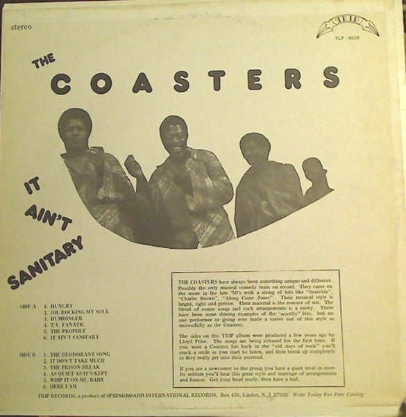The Coasters - It Ain't Sanitary (Vinyl, LP, Album) Very Good Plus (VG+) / Good (G)