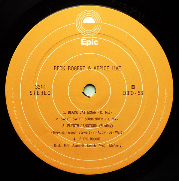 Beck, Bogert & Appice - Beck, Bogert & Appice Live (Vinyl, LP, Albu...
