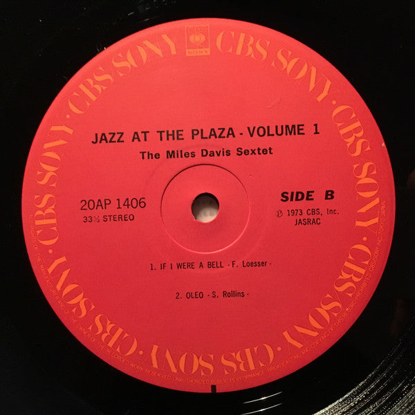 The Miles Davis Sextet - Jazz At The Plaza Vol. 1 (Vinyl, LP, Album, Reissue, Stereo) Very Good Plus (VG+) / Good Plus (G+)